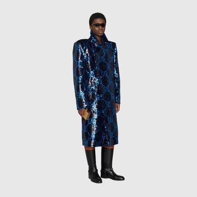 GUCCI The Hacker Project GG sequin coat outlook
