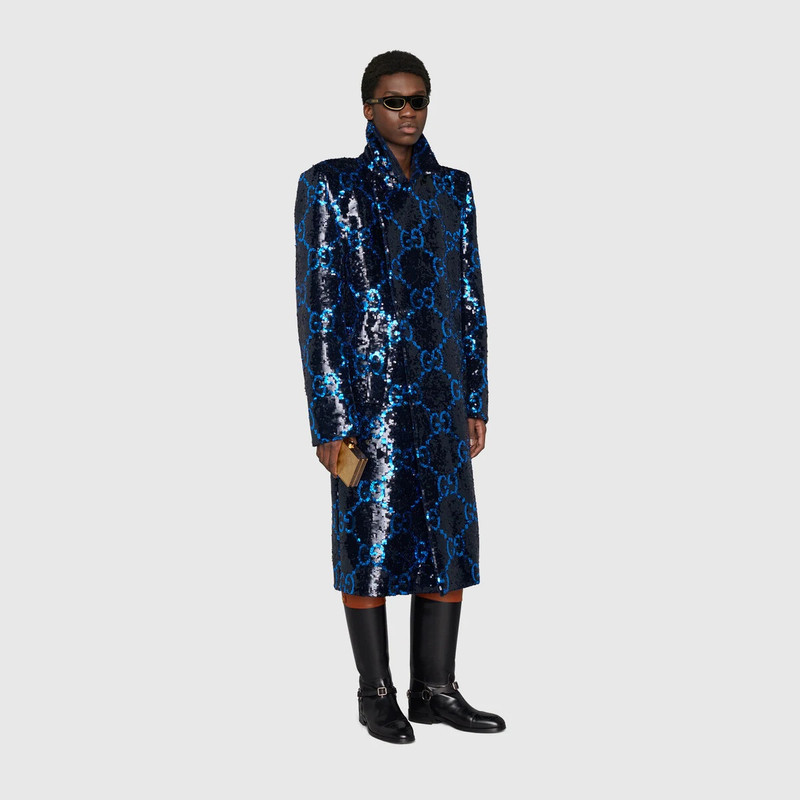 GUCCI The Hacker Project GG sequin coat outlook