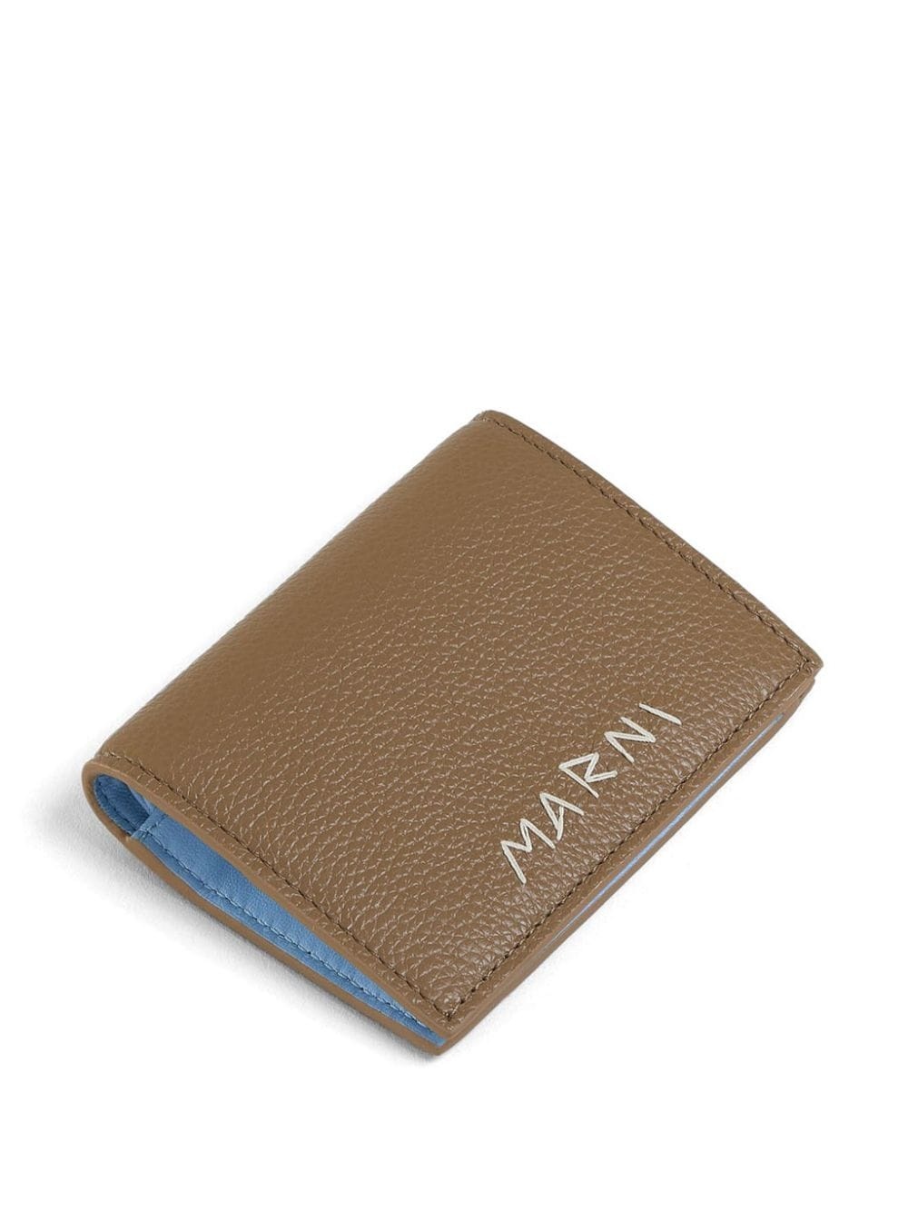 logo-embroidered leather wallet - 5