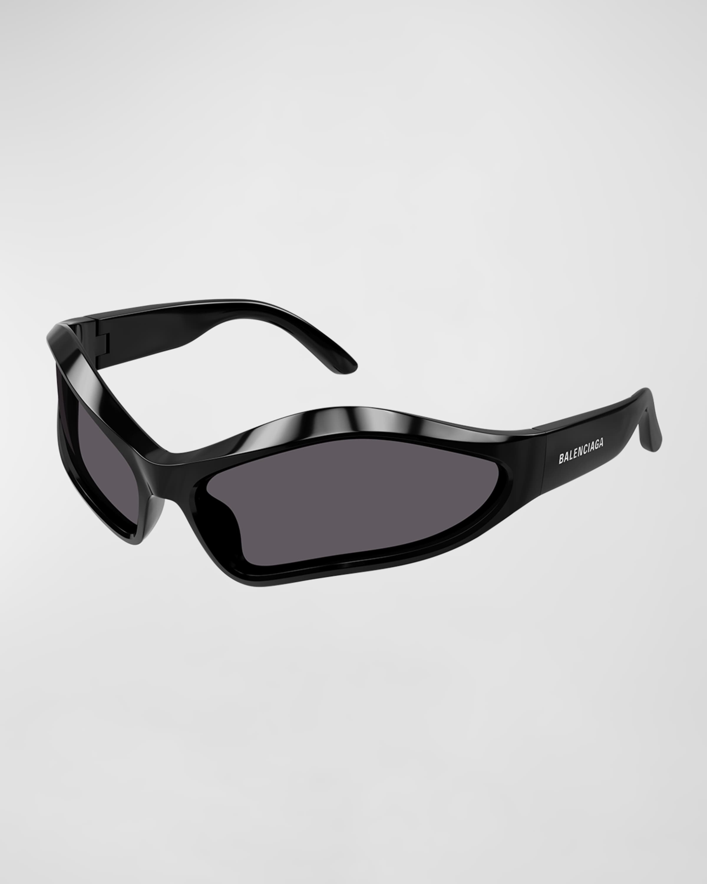 Wavy Plastic Wrap Sunglasses - 1