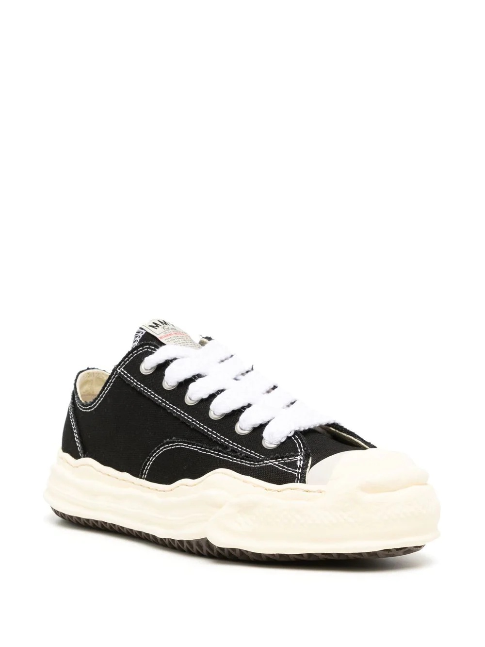 lace-up low-top sneakers - 2