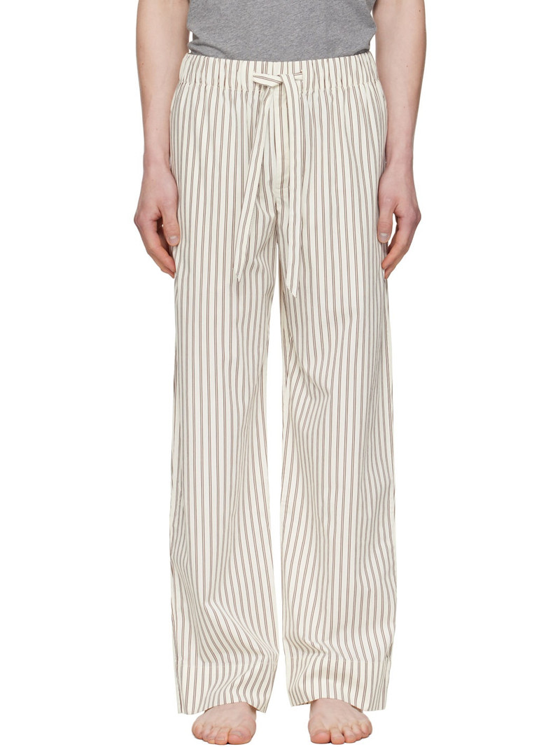 Brown & Off-White Poplin Pyjama Pants 1