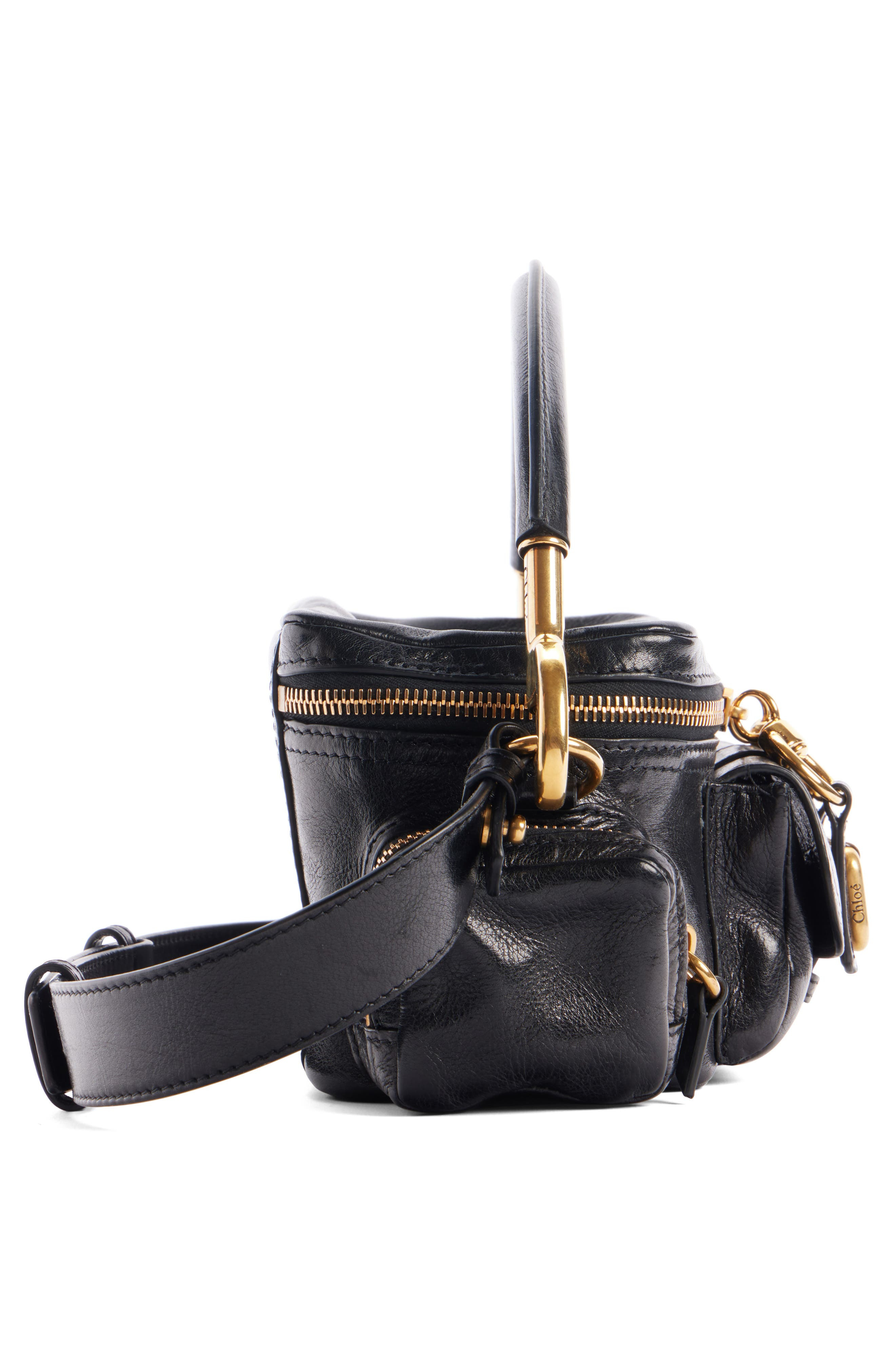 Chloé Small Camera Leather Top Handle Bag in Black at Nordstrom - 4