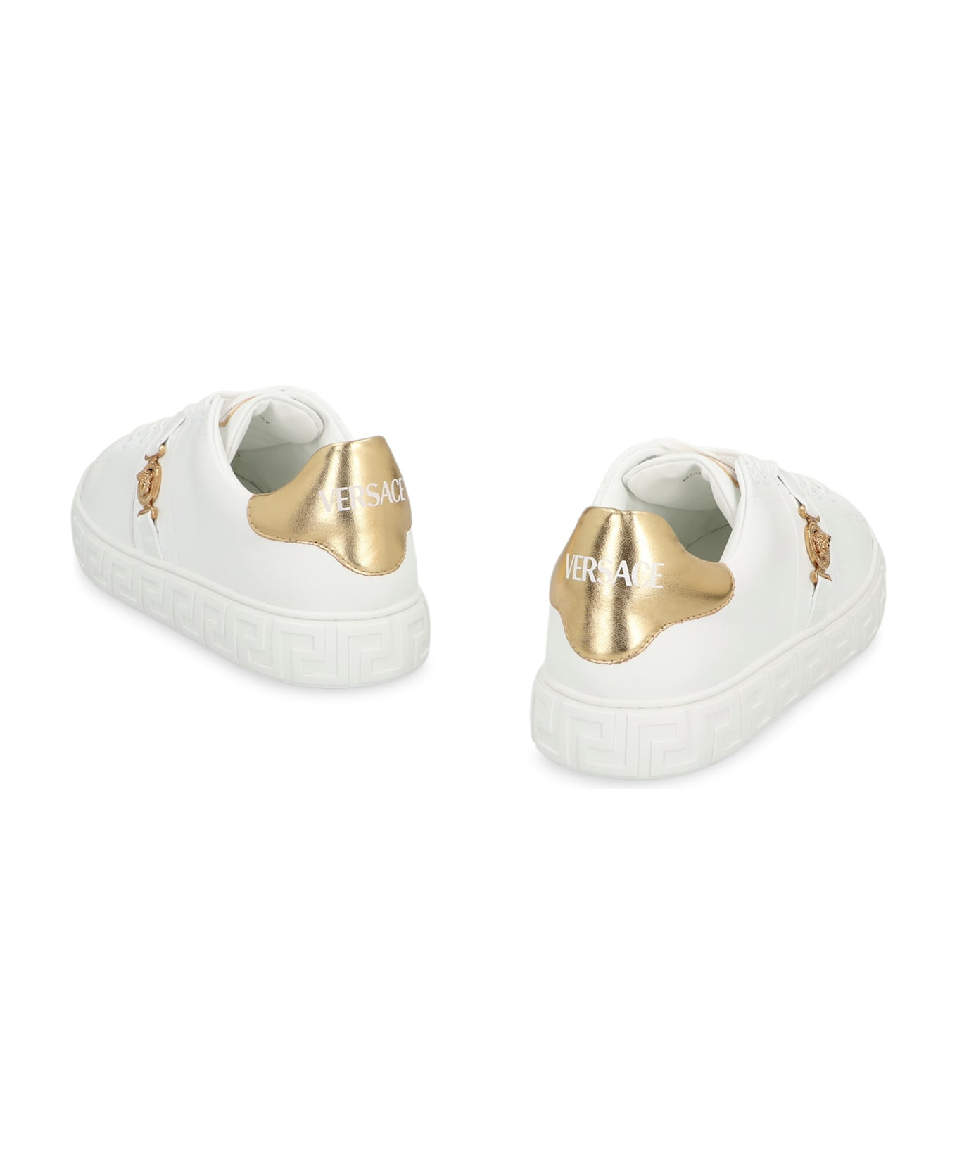 Faux Leather Low-top Sneakers - 4