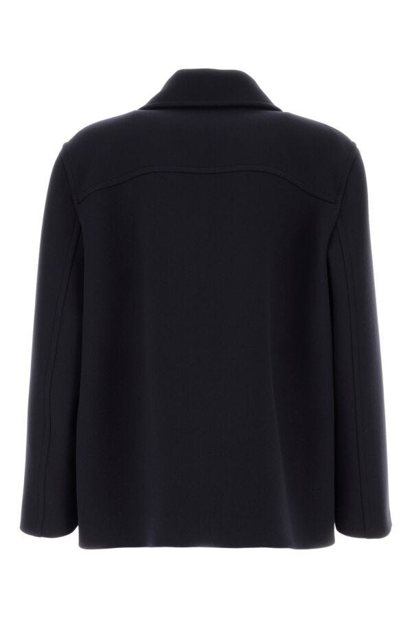 Valentino Garavani Man Midnight Blue Wool Coat - 2