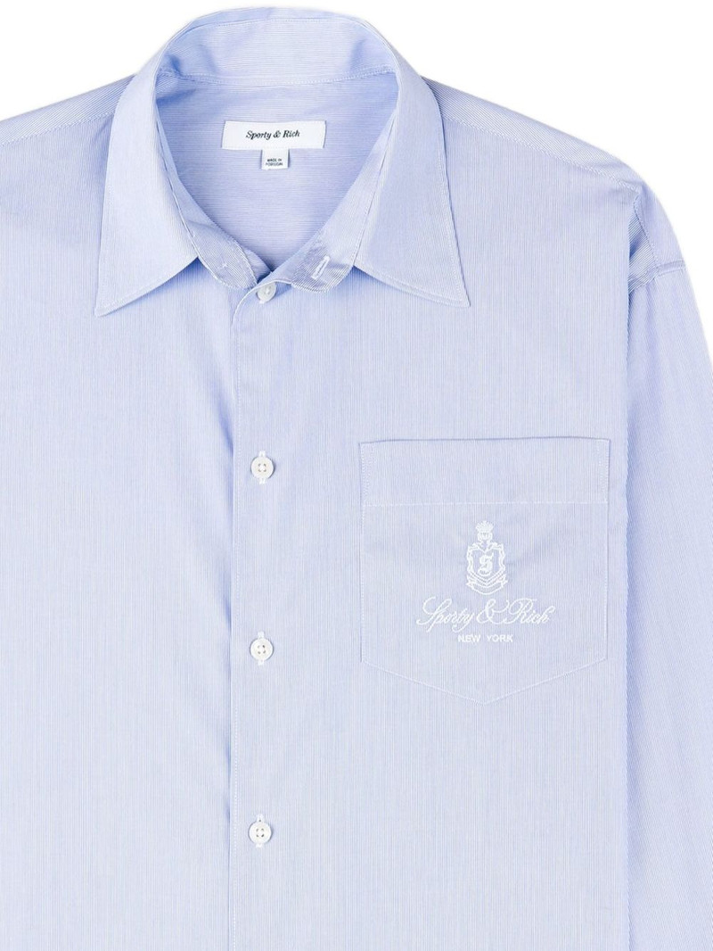 Sporty & Rich striped embroidered shirt outlook
