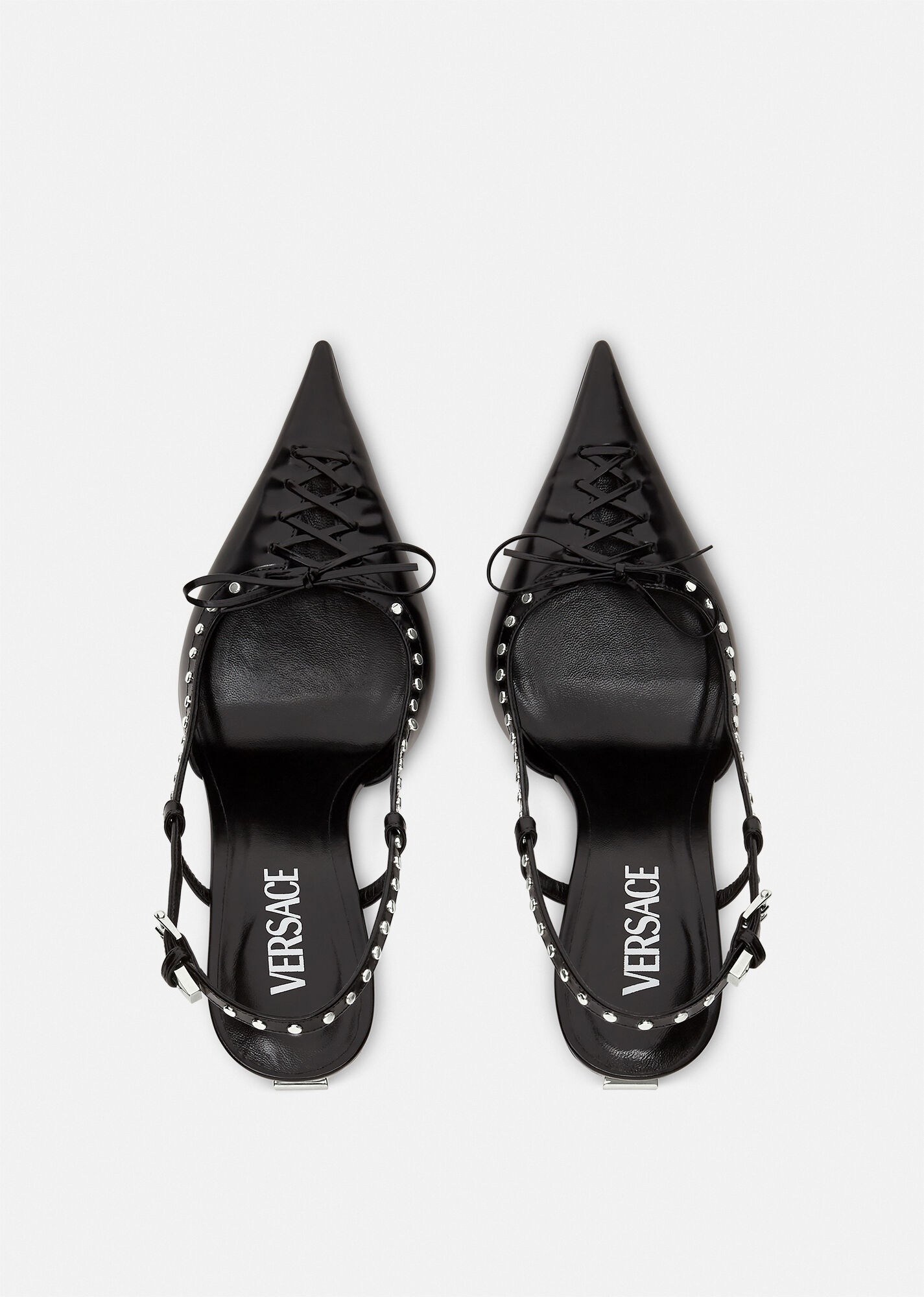 Laced Pin-Point Slingback Pumps - 3