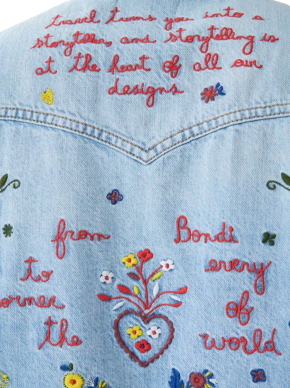 layered embroidered shirt - 5