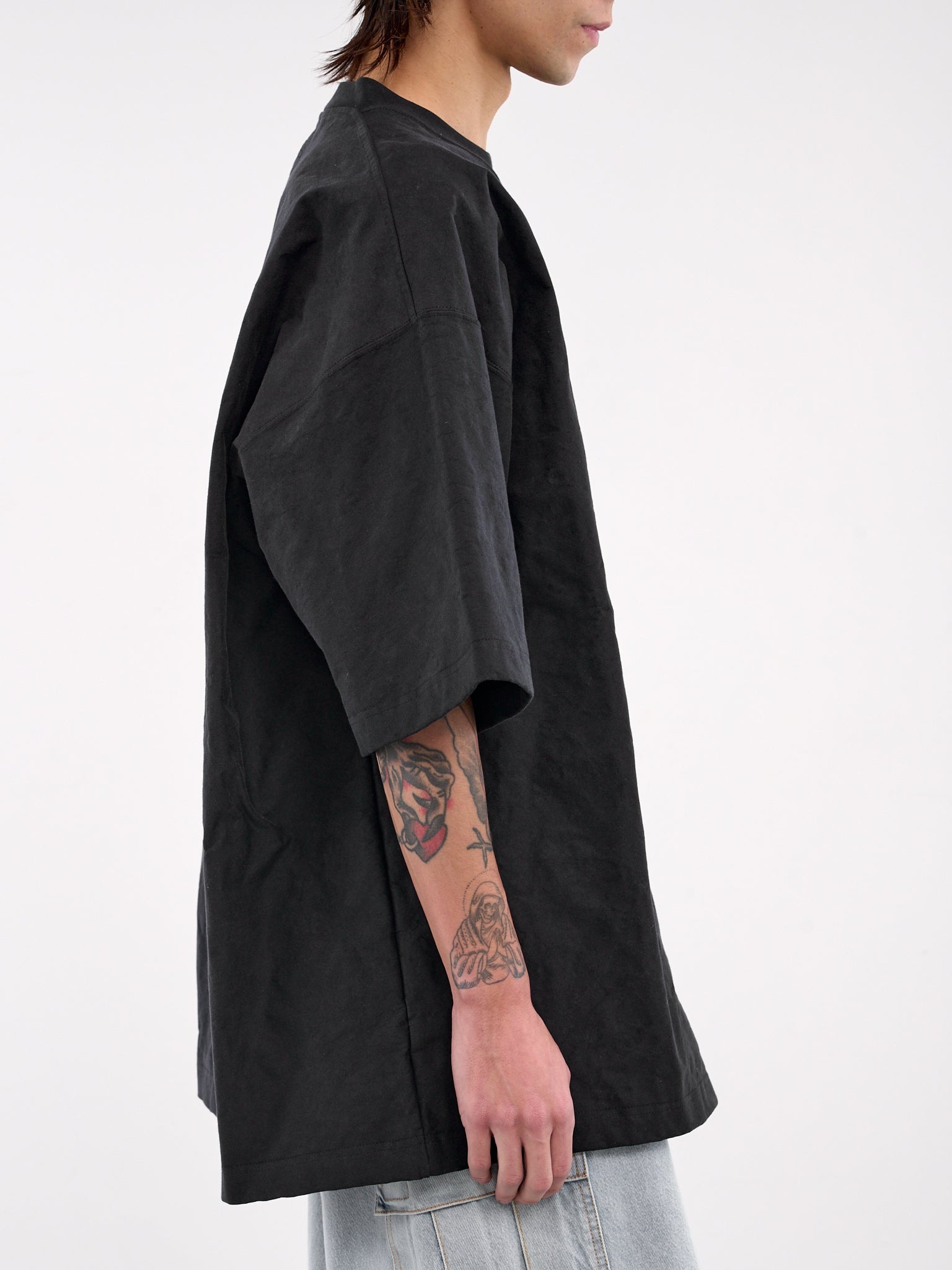 Metalized Wrinkled Graphic Tee - 4