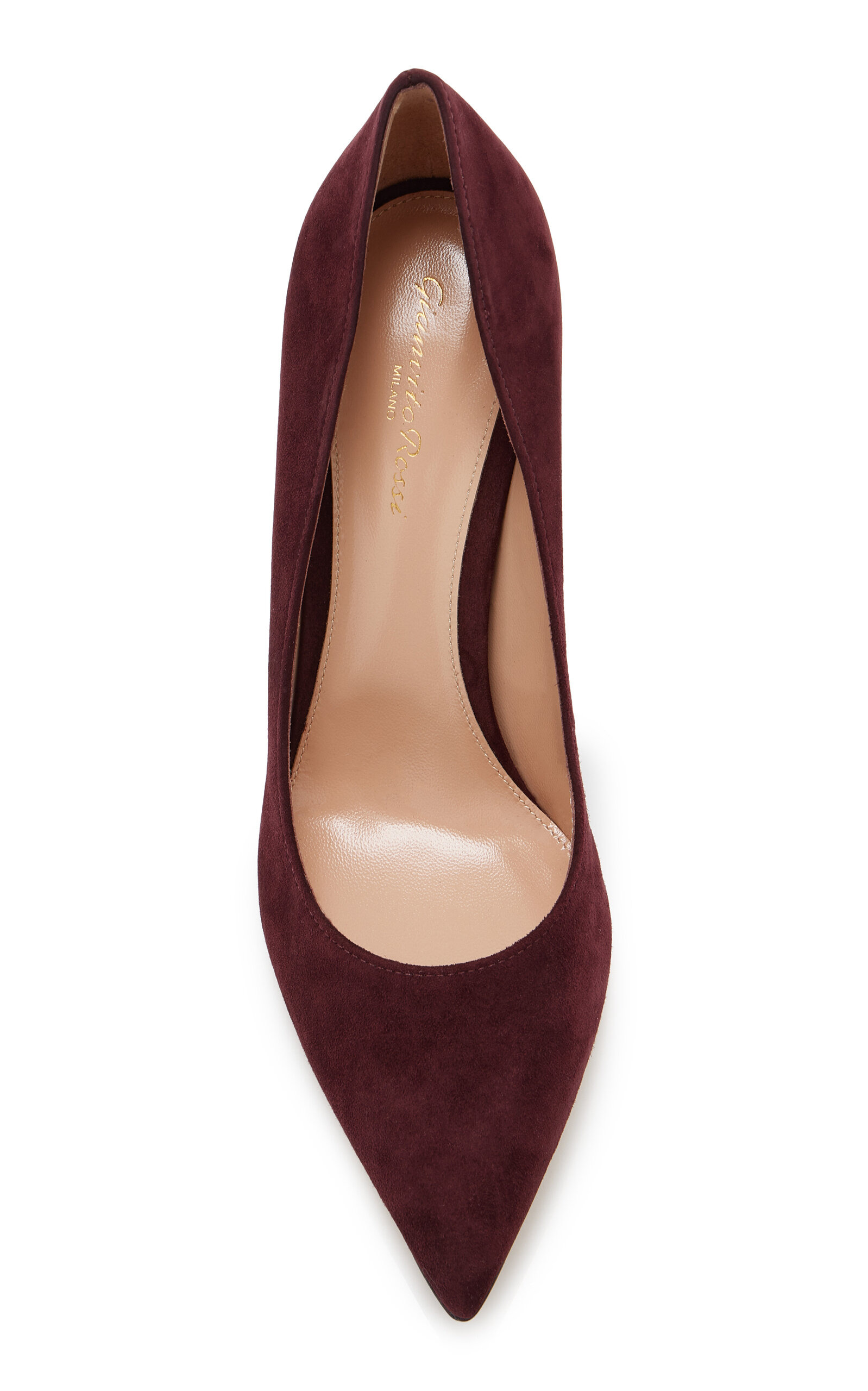 Gianvito Suede Pumps burgundy - 3