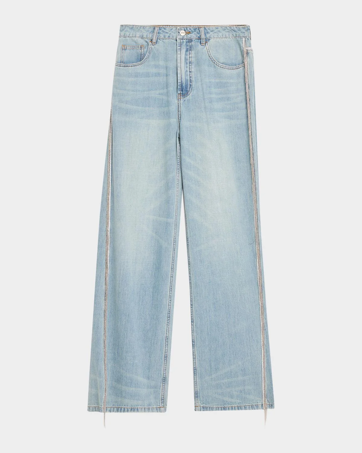 Palmer Fringe Wide-Leg Jeans - 1