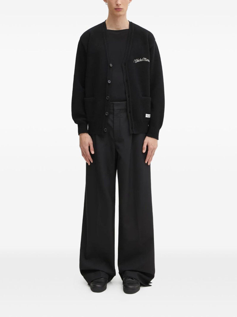 WACKO MARIA embroidered V-neck cardigan outlook