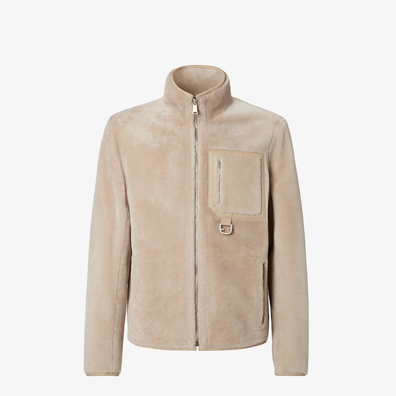 Blouson Light gray shearling reversible blouson 1