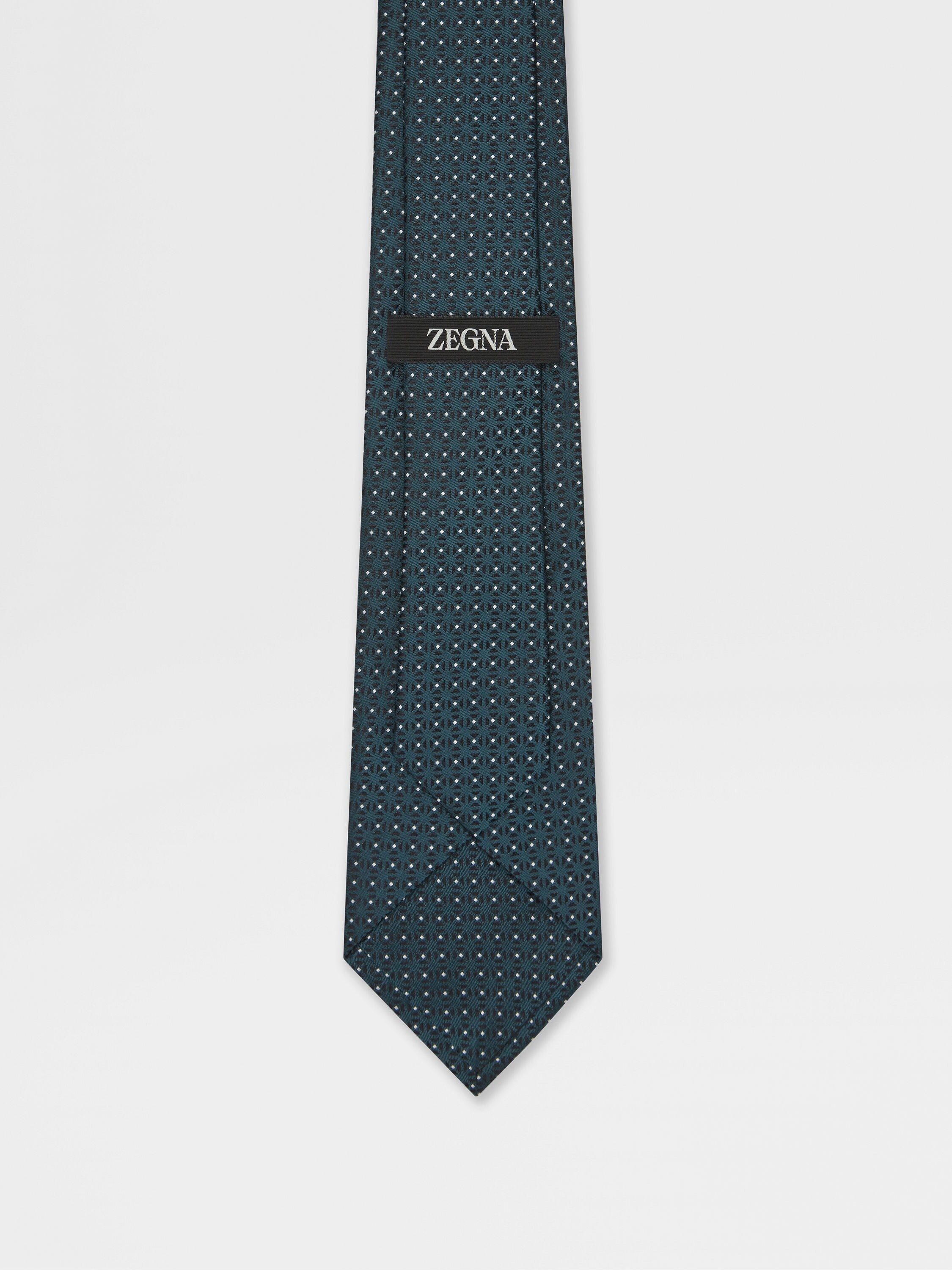 TEAL BLUE SILK TIE - 3