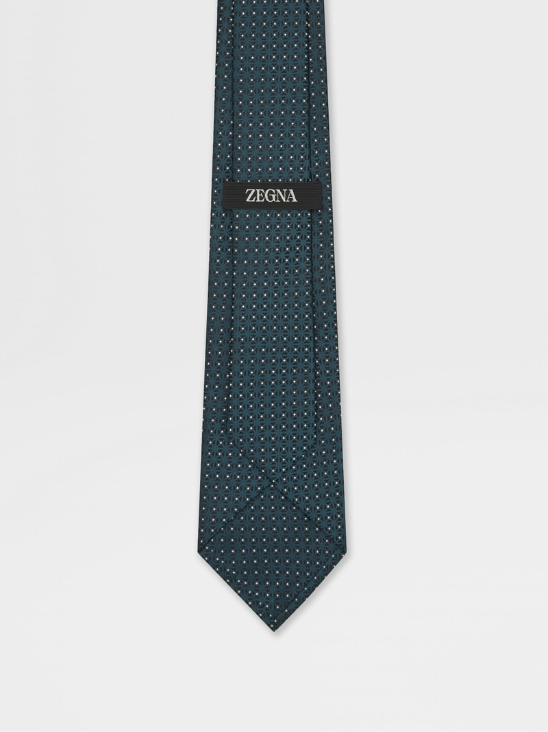 TEAL BLUE SILK TIE 3