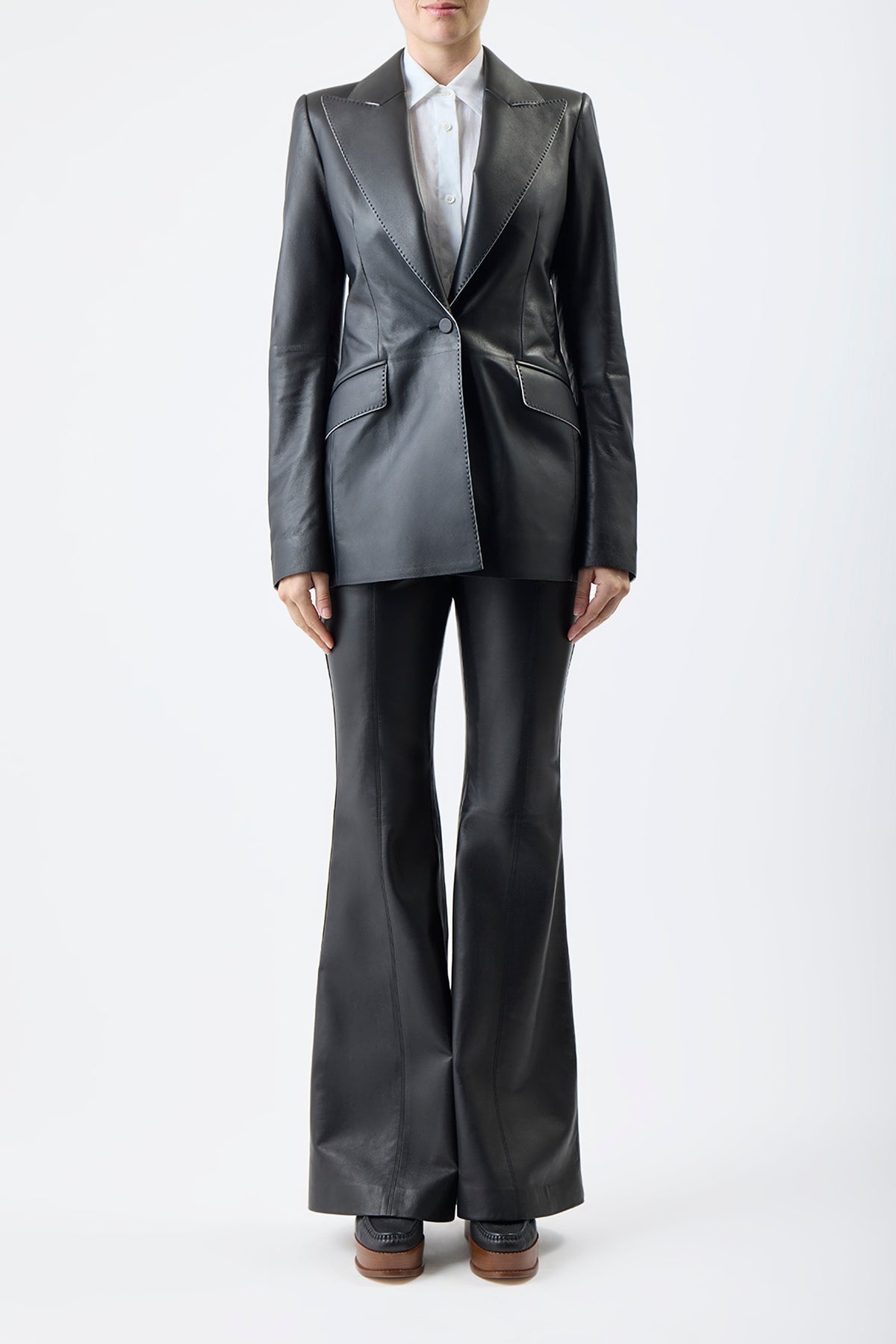 Leiva Blazer in Black Leather - 3