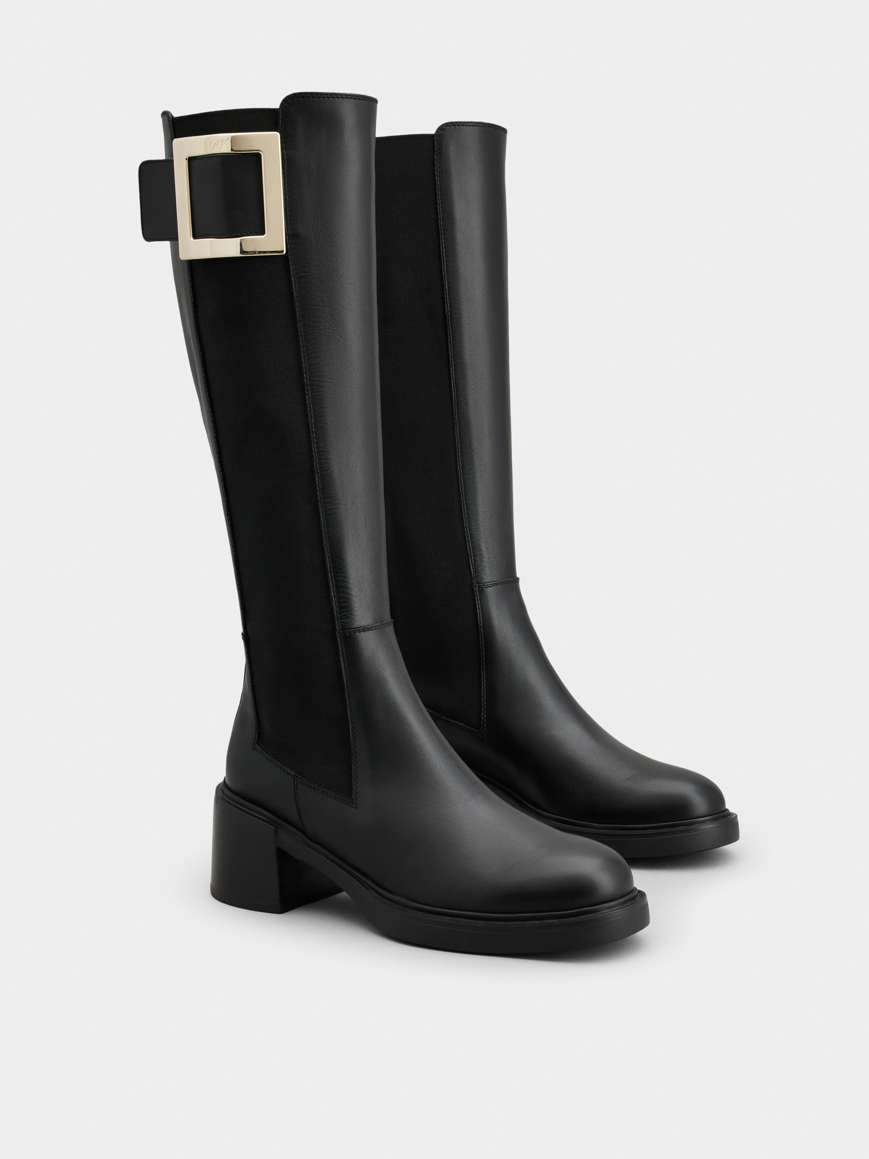 Viv' Rangers Metal Buckle Chelsea Boots in Leather - 2
