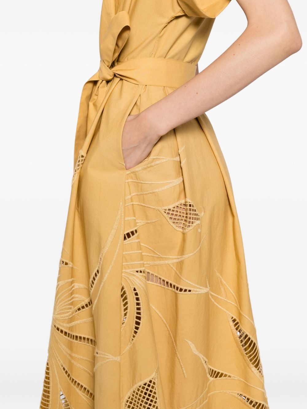 embroidered midi dress - 5