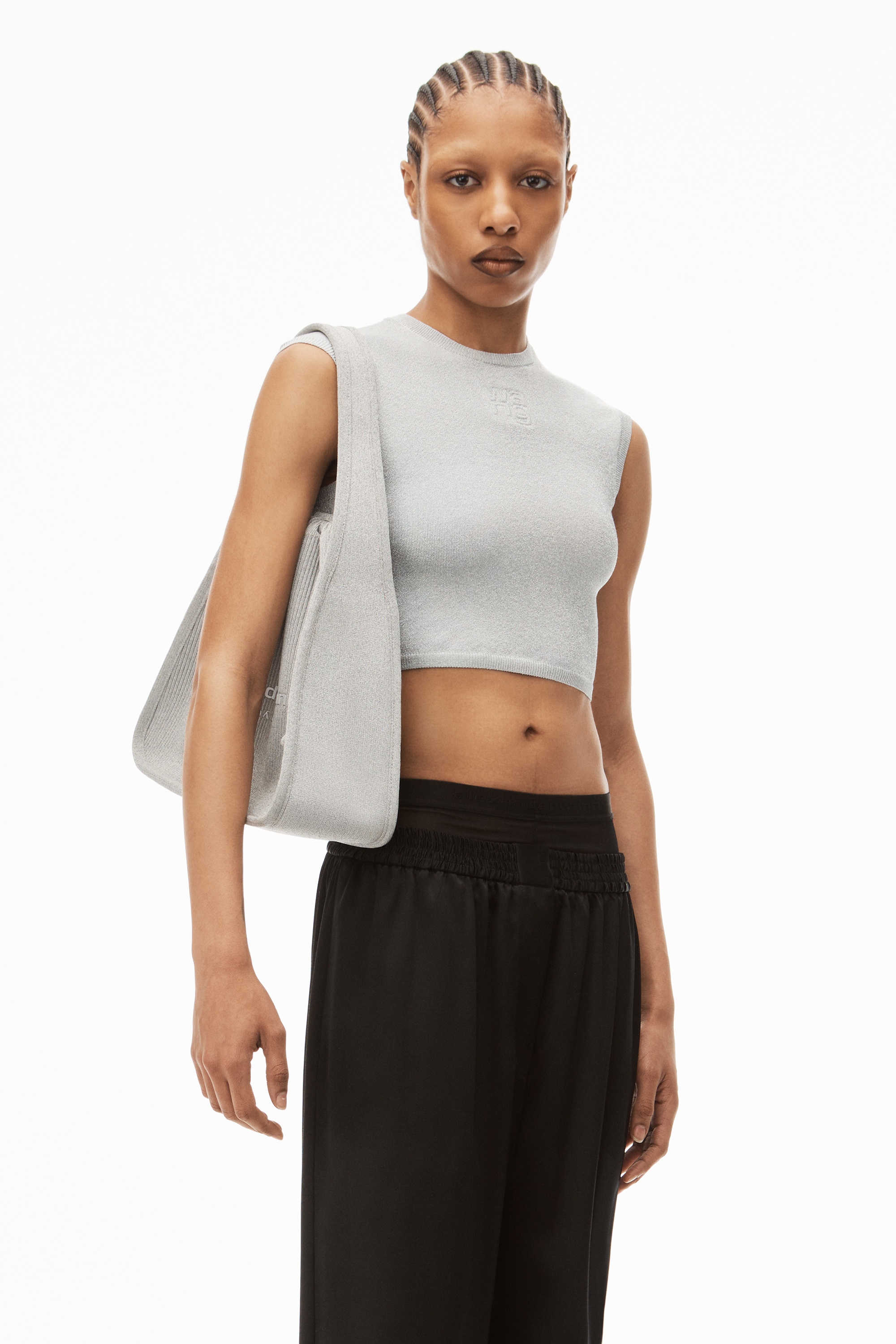 CROPPED TOP IN LUREX - 2