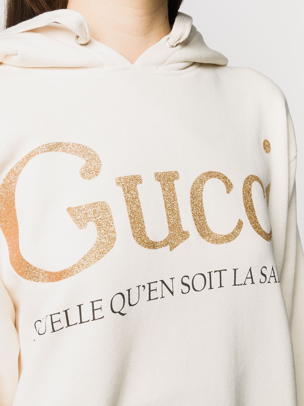 Gucci glitter print hoodie - 5