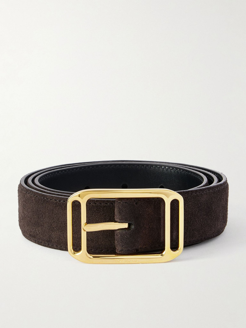 Stadium 3.8cm Suede Belt Brown 1
