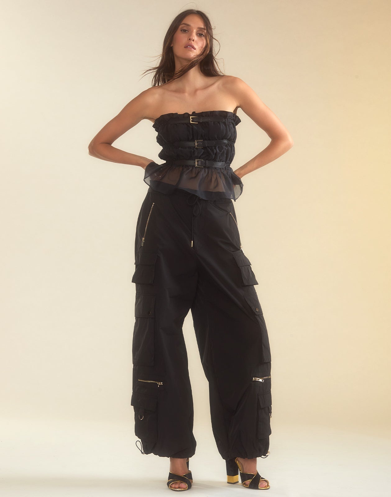 Buckle Up Silk Organza Top - 8
