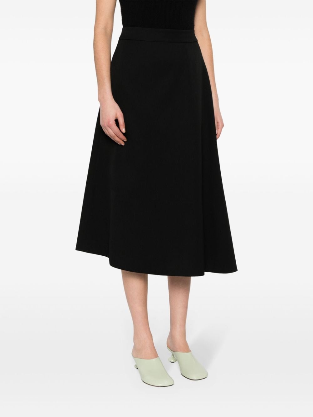 virgin wool midi skirt - 3