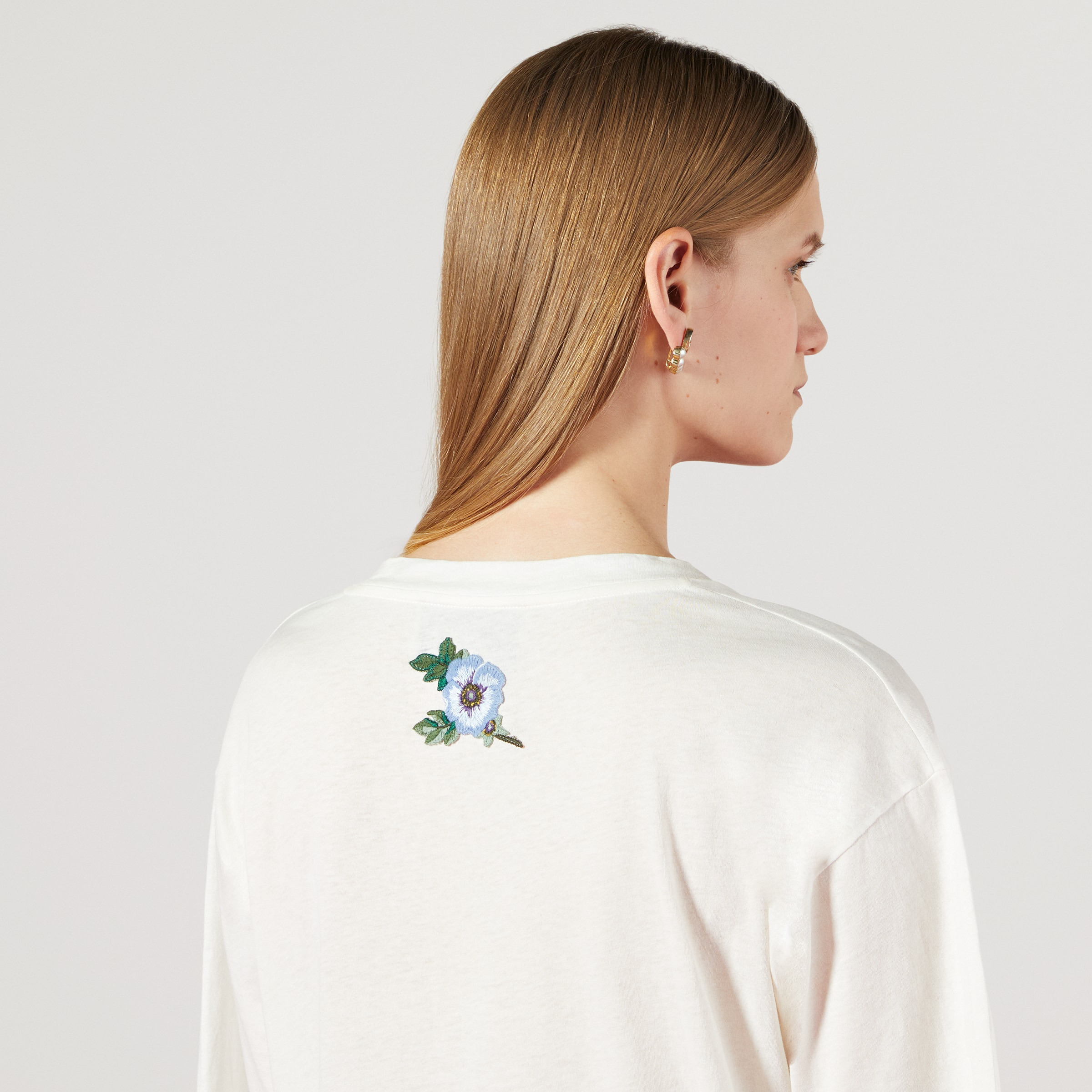 Oversize T-shirt with Gucci logo - 3