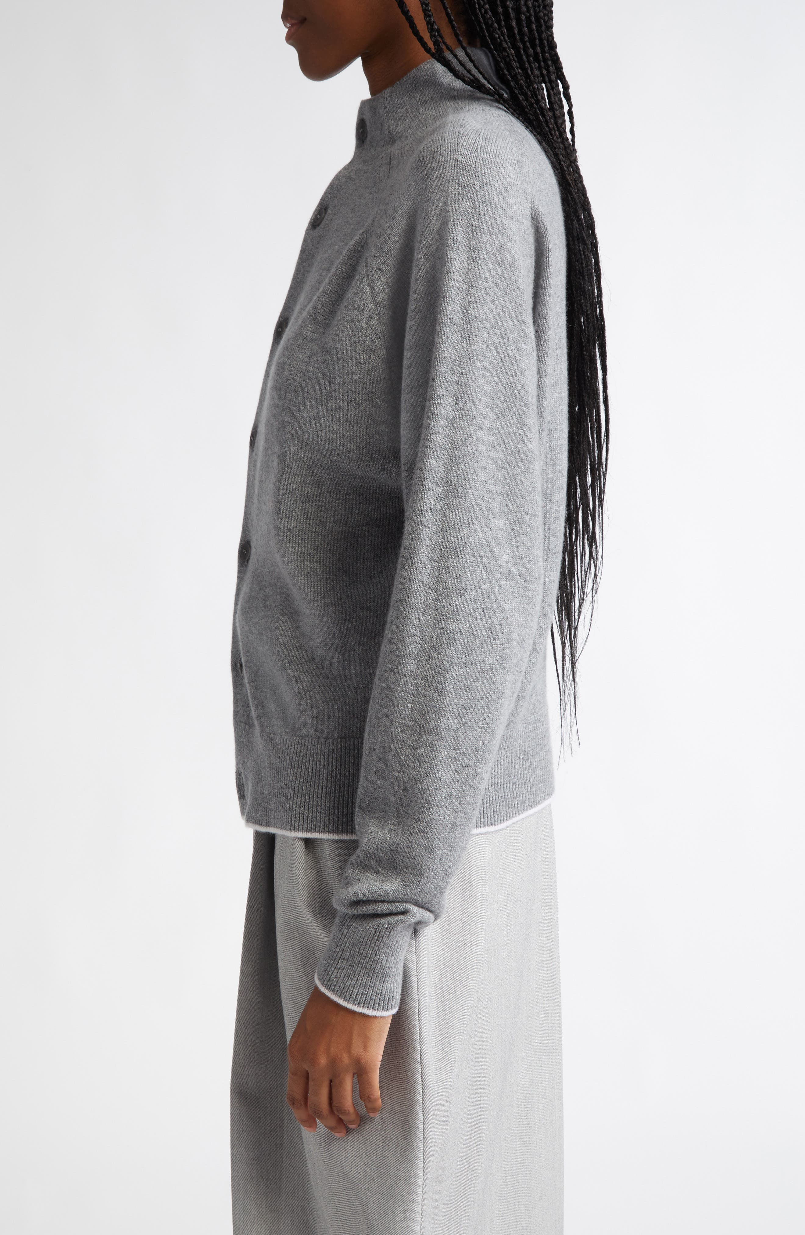 Jacquemus Le Cardigan Cashmere Cardigan in Grey at Nordstrom - 4