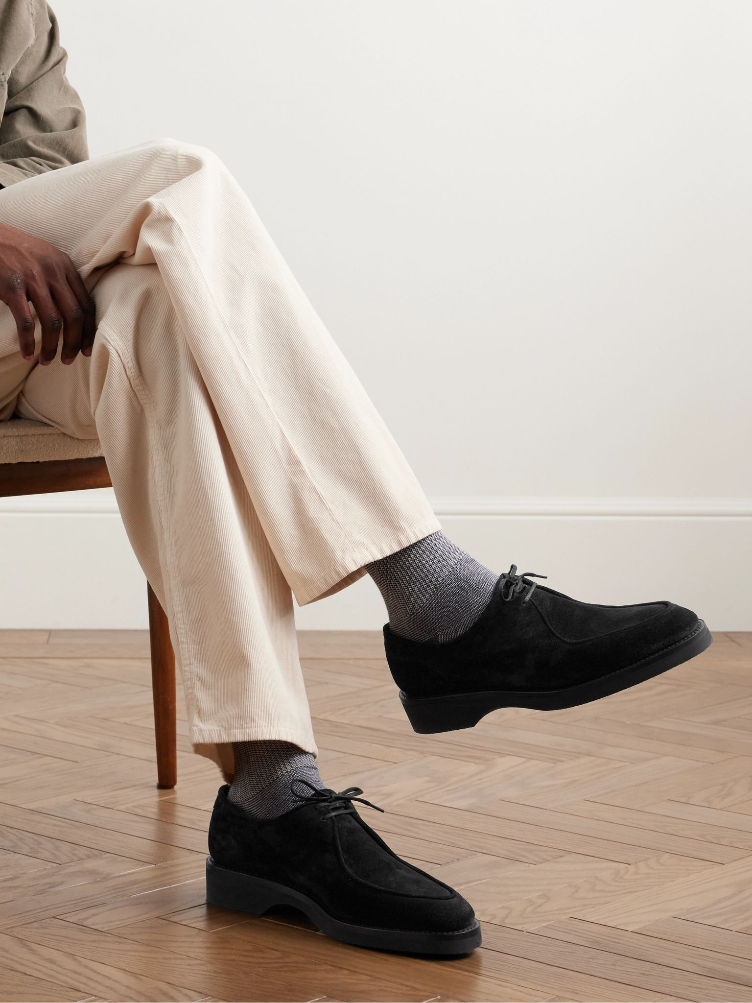 Ted Suede Derby Shoes Black - 2