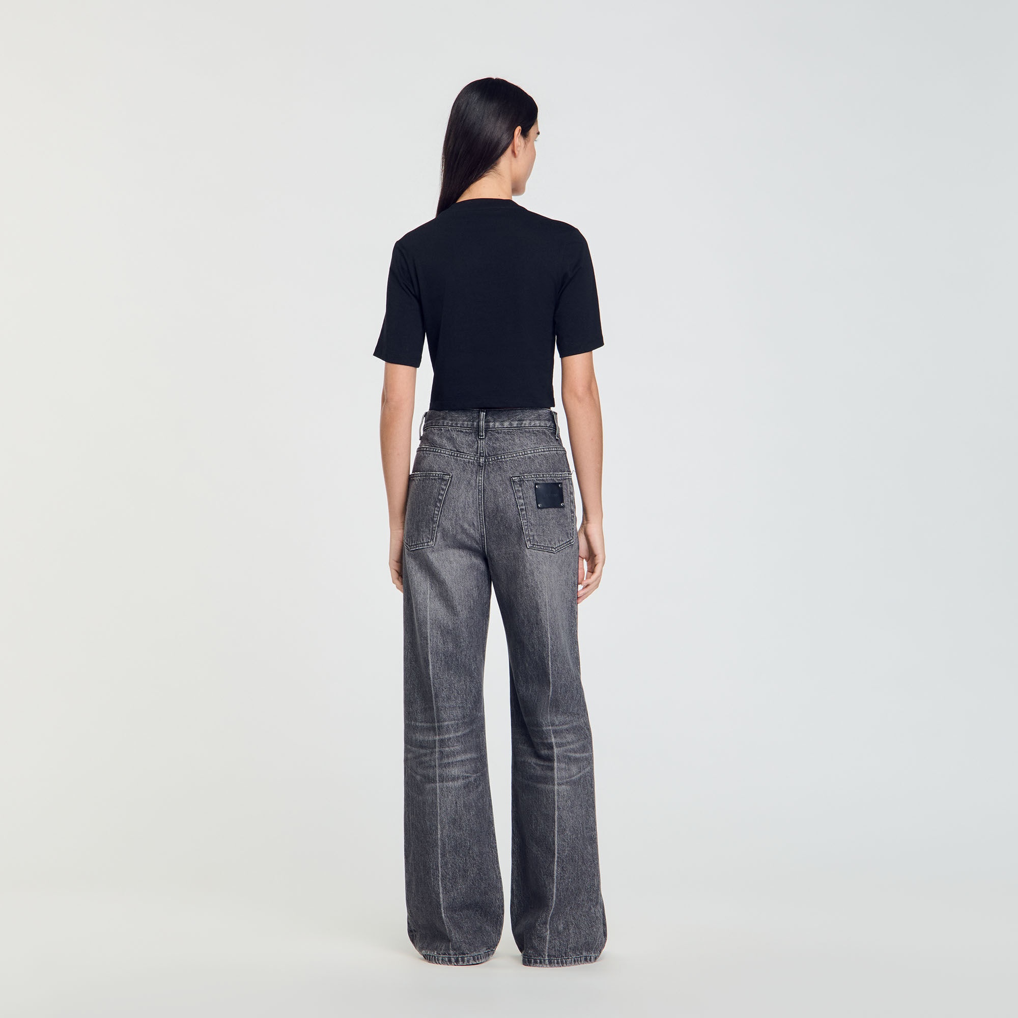 RHINESTONE CROPPED T-SHIRT - 6