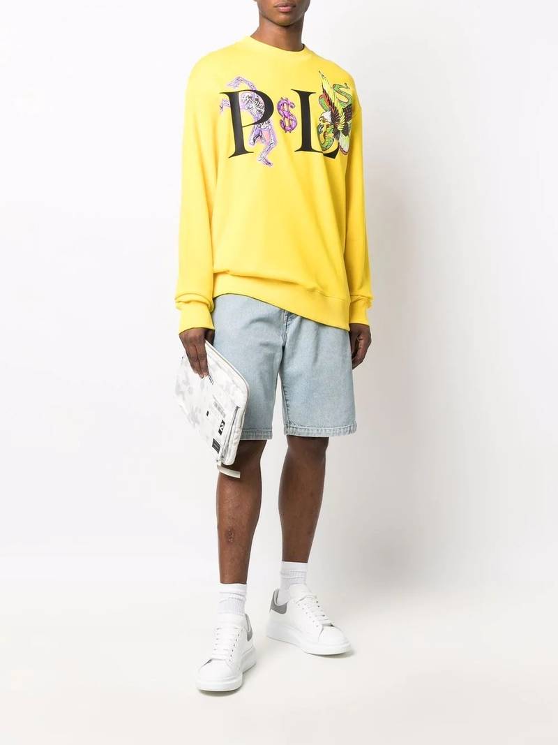 PHILIPP PLEIN graphic-print cotton sweatshirt outlook