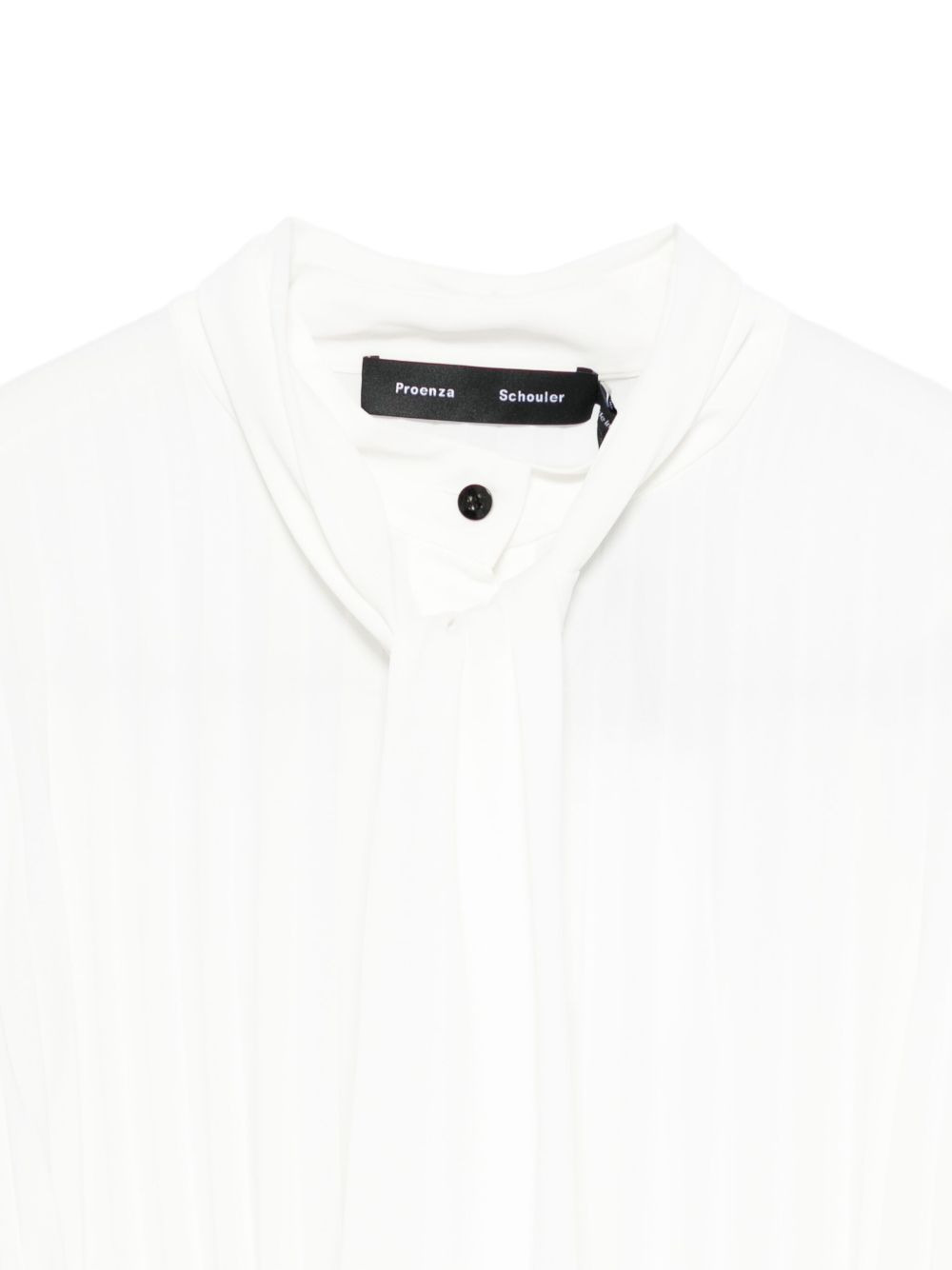 pleated tie-neck blouse - 3