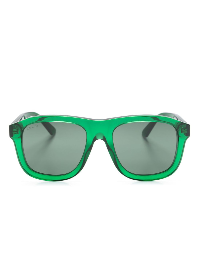 logo-plaque oversize-frame sunglasses 1