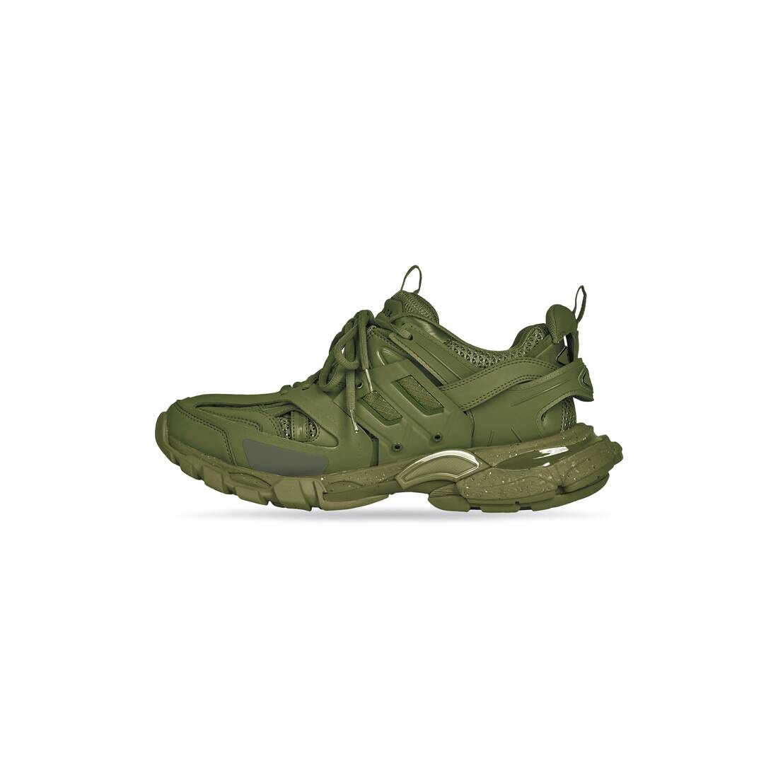 Men's Track Sneaker Recycled Sole in Kaki Green - 4