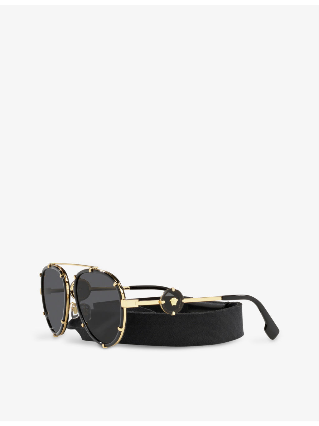 VE2232 logo-engraved aviator sunglasses - 3