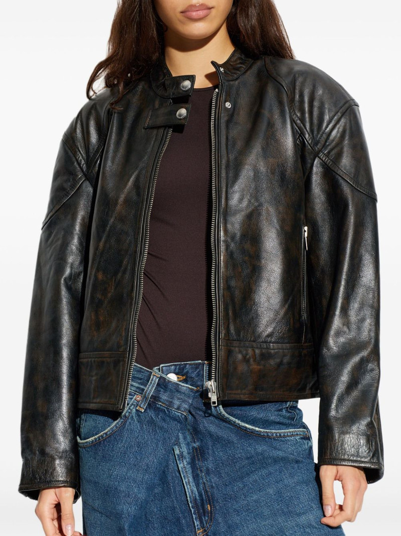 Alita zip-fastening leather jacket 3