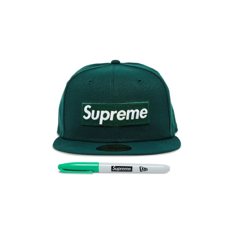 Supreme Sharpie Box Logo New Era 'Dark Green' - 1