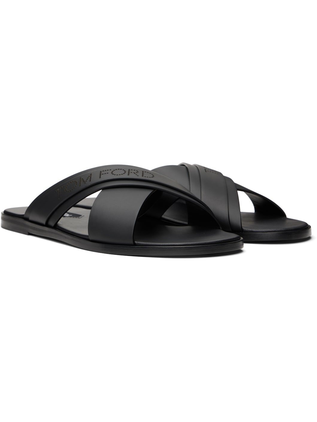 Black Smooth Leather Preston Sandals - 4