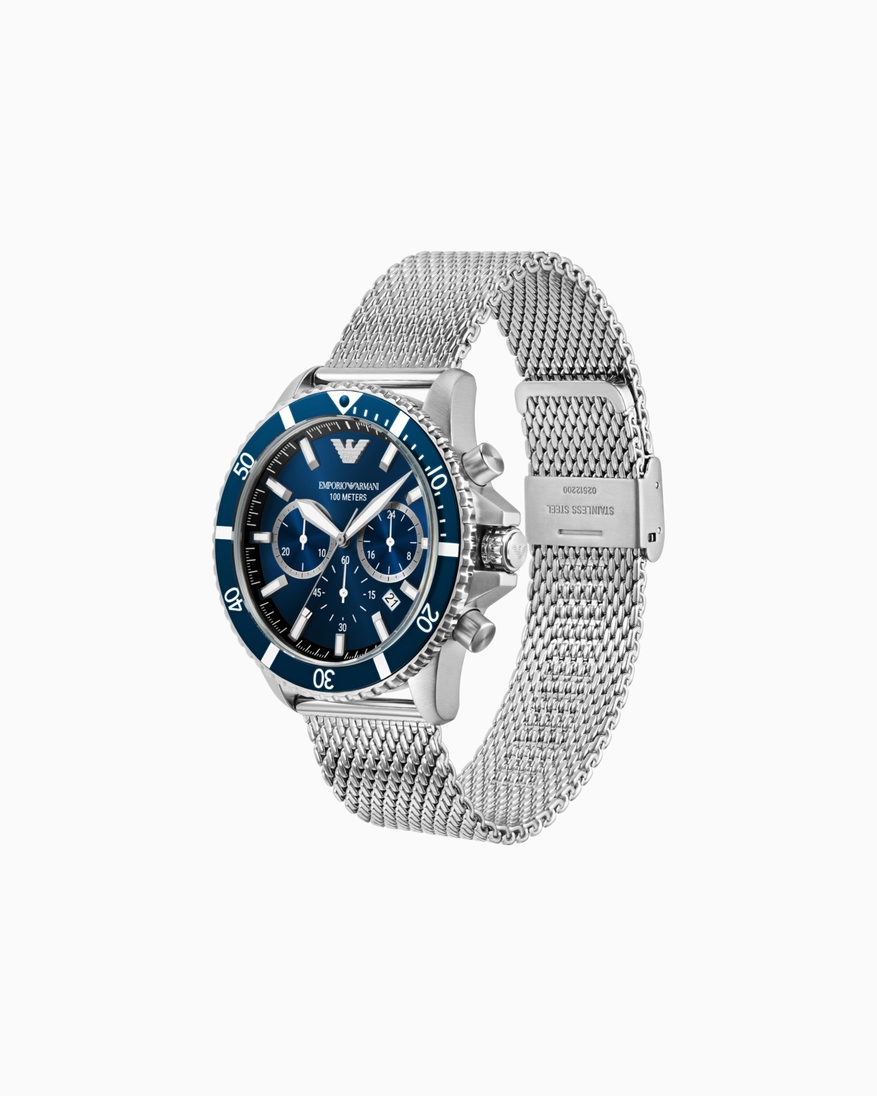 CHRONOGRAPH STAINLESS STEEL MESH WATCH - 2