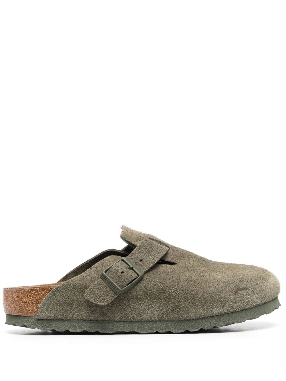 Boston buckle-detail suede clogs - 1