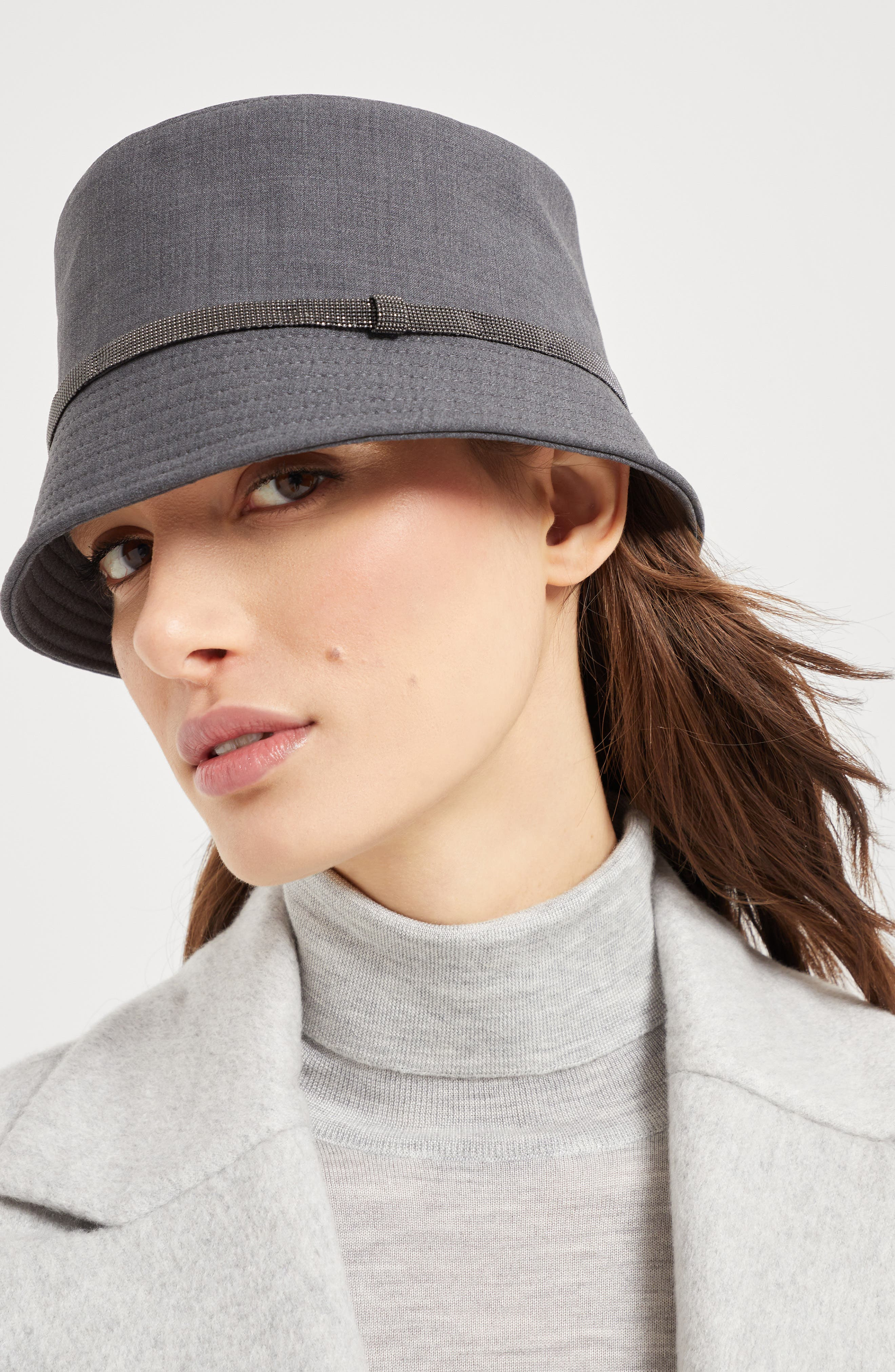 Brunello Cucinelli Bucket hat in Dark Grey at Nordstrom - 4