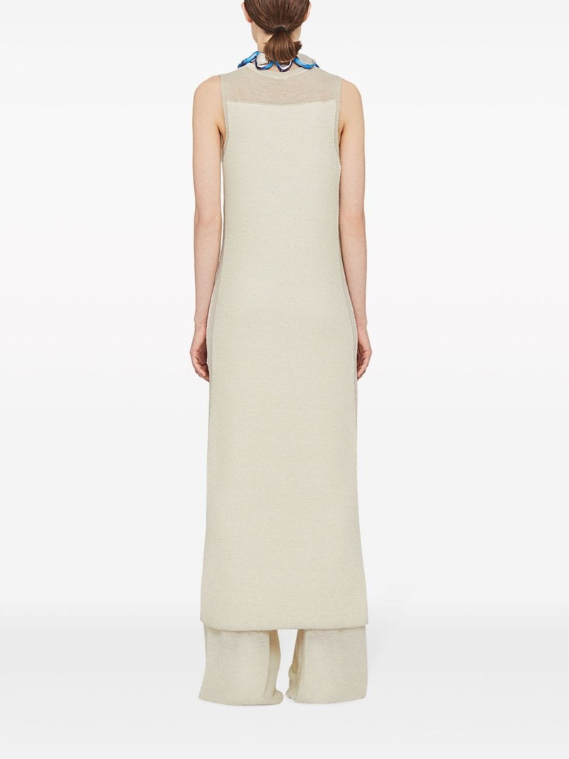 semi-sheer knit long dress 4