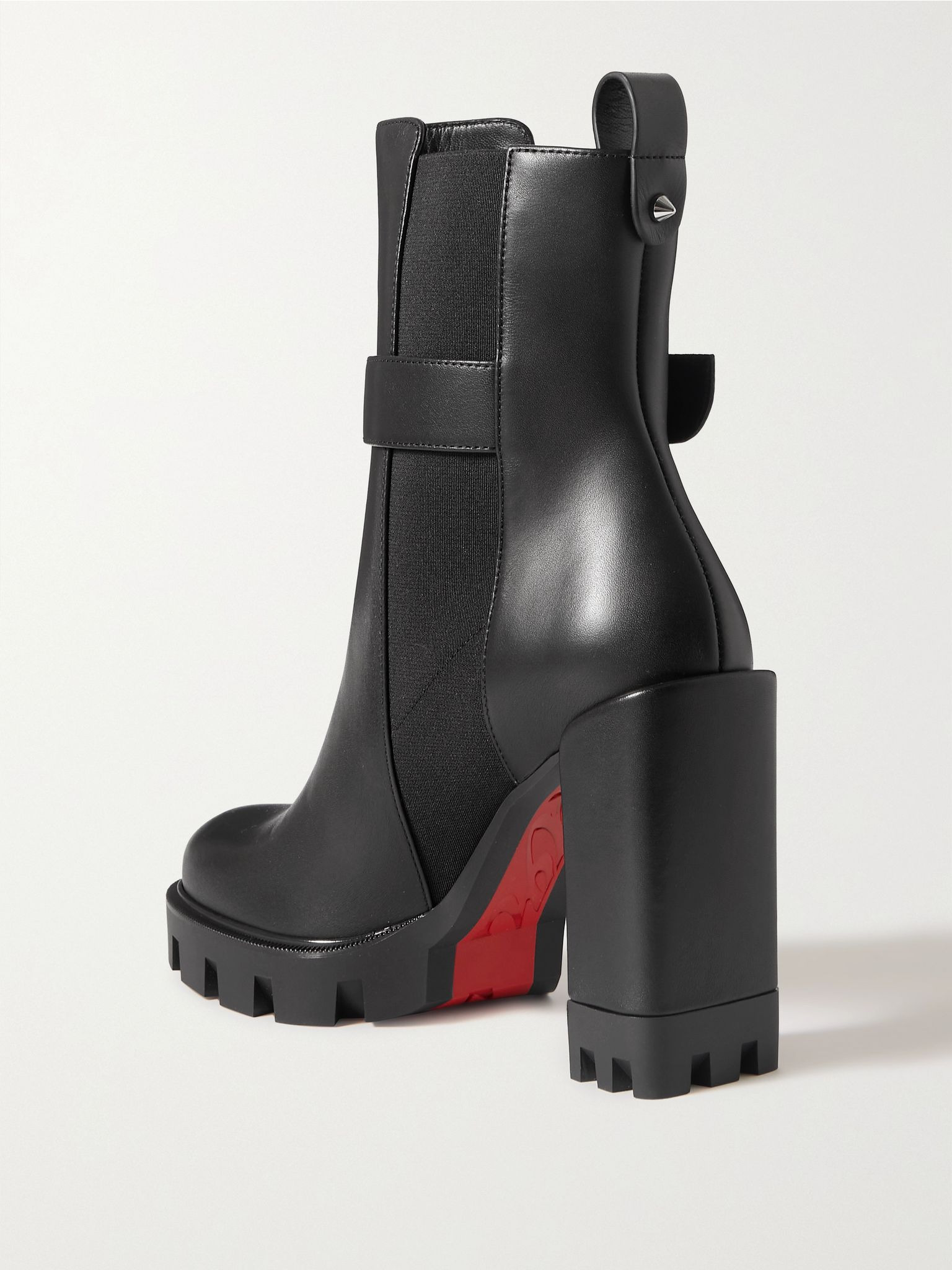 CL 100 logo-embellished leather Chelsea boots Black - 3