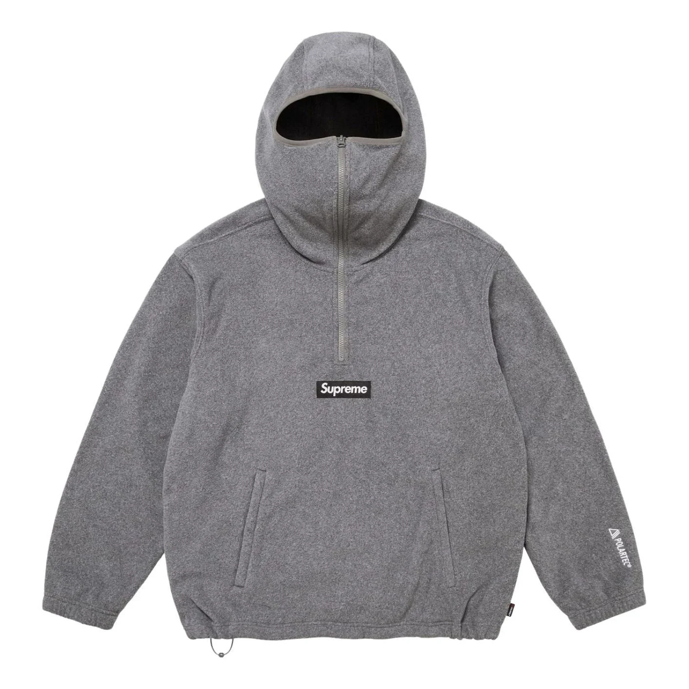 Supreme FW25 Polartec Face Mask Half Zip Hooded Sweatshirt 'Grey' SUP-FW25-064-GRY - 1