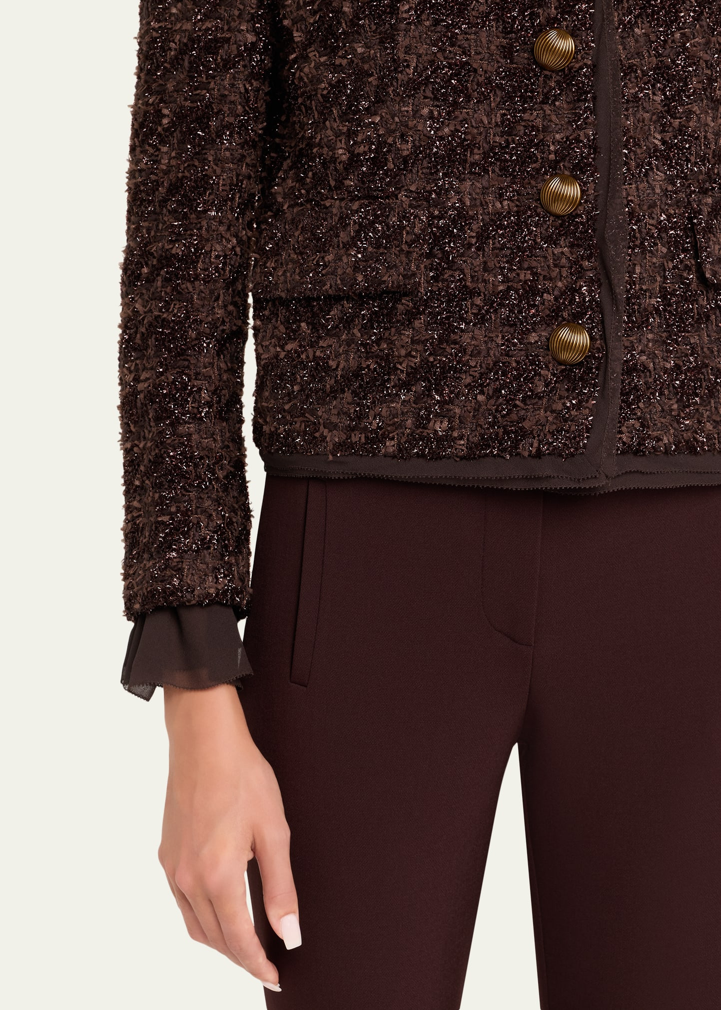 Audrina Metallic Tweed Jacket - 5