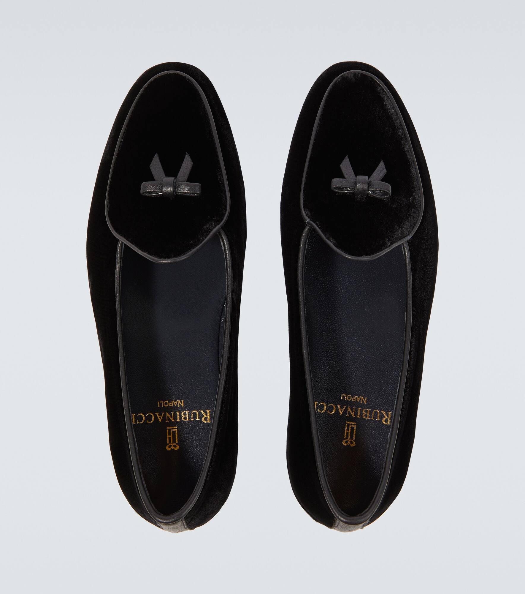 Marphy leather-trimmed velvet loafers - 4