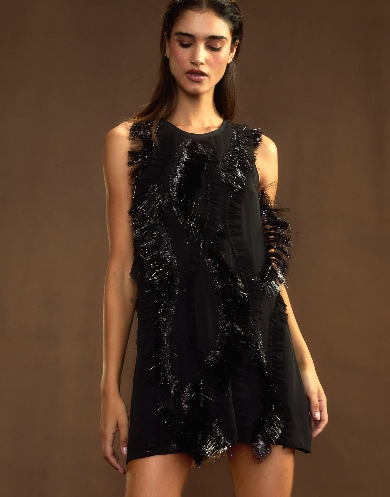 Dusk Silk Mini Dress - 3