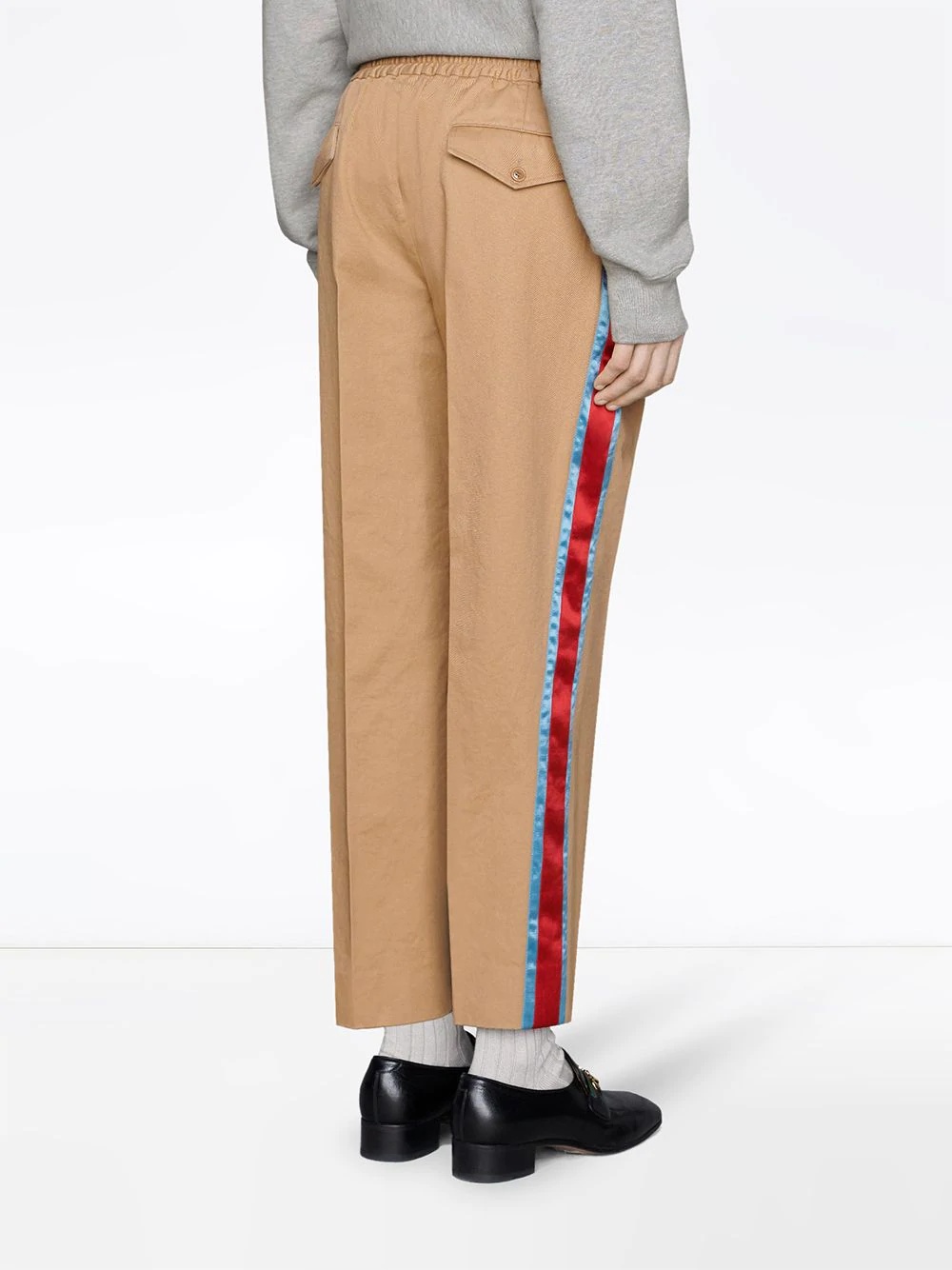 Cotton drill pant with acetate stripe - 4