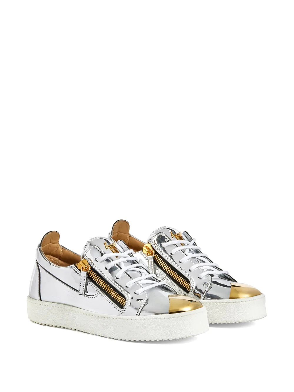 Frankie metallic low-top sneakers - 2